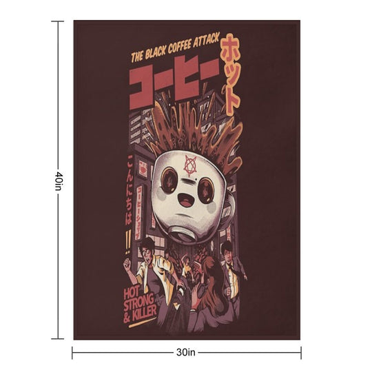 Black Magic Coffee Wrinkle-free Throw Blanket