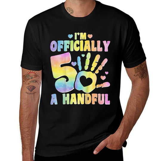 Im A Handful 5 Years Old - 5th Birthday Party Kids  Breathable T-Shirt