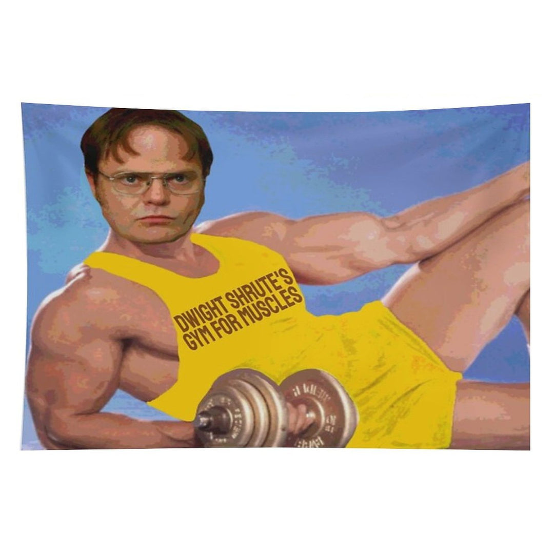 Dwight's Gym For Muscles Tapestry