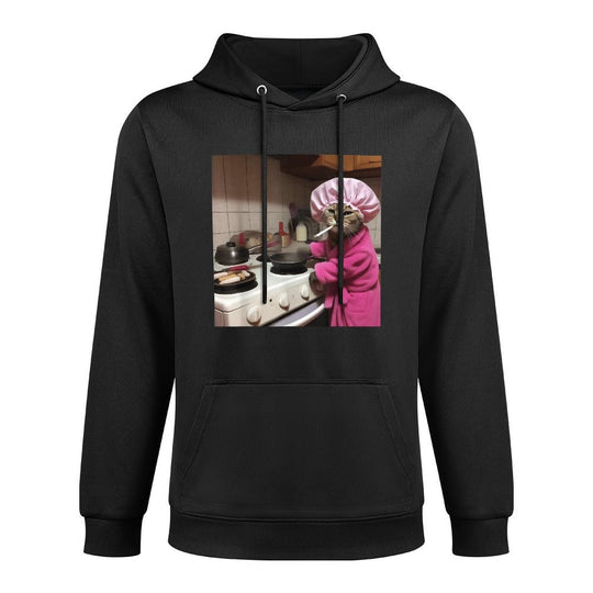 Funny Housewife Cat Vintage Gen Z Joke Stupid Cat Lover All-Day Comfort Hoodie