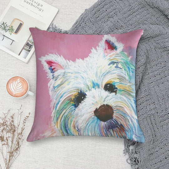 West Highland Terrier Love Soft Bedroom Essential Throw Pillow