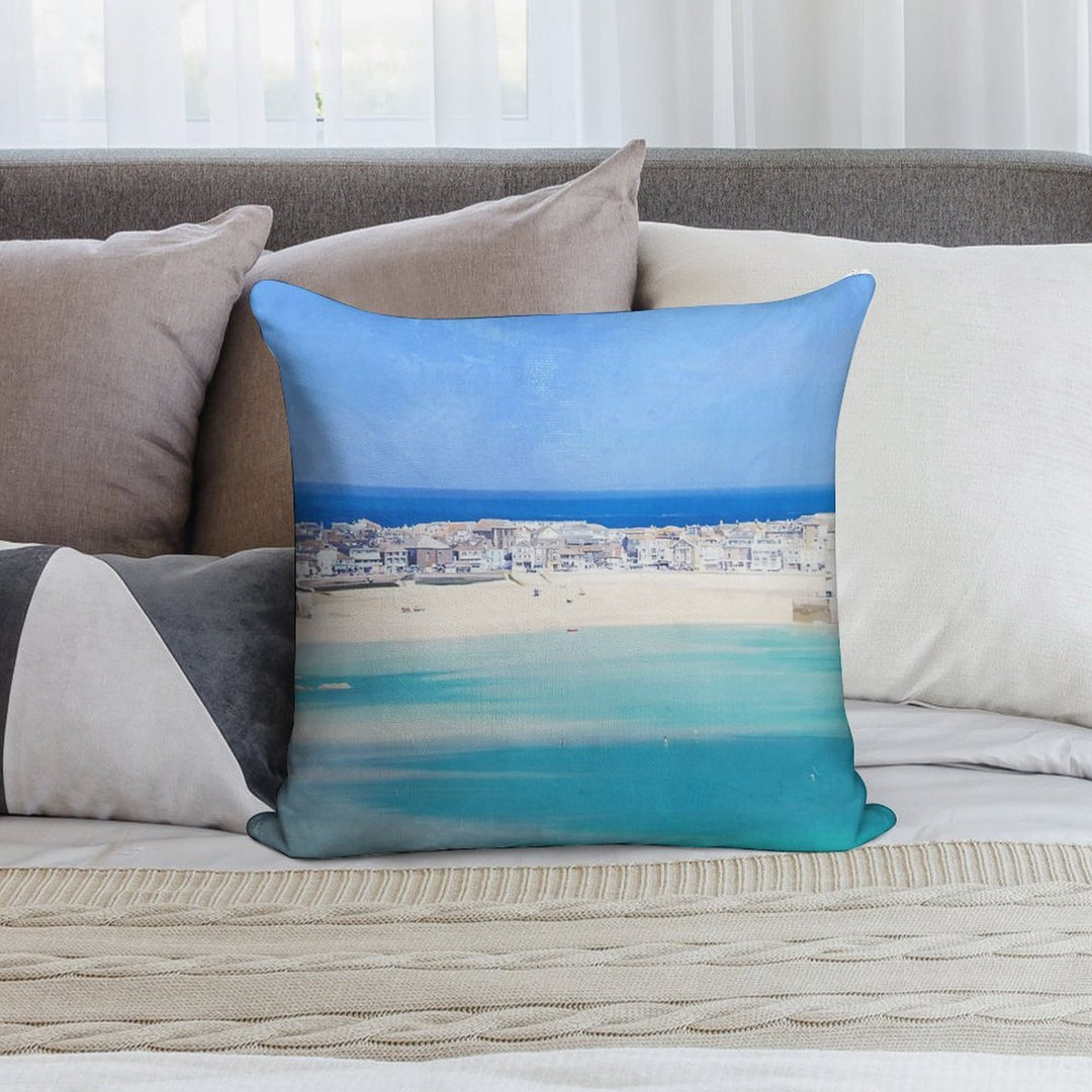 St Ives, Cornwall - Original, Version 3 Soft Gift Ready Throw Pillow