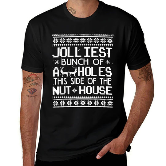Jolliest Bunch Of Assholes This Side Of The Nut House  Heathered Texture T-Shirt