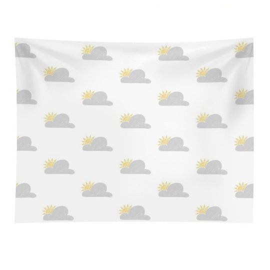 Sunny Grey Skies Sketch  Pattern Tapestry