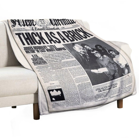 Jethro Tull - Thick As A Brick Newspaper Machine-washable Throw Blanket