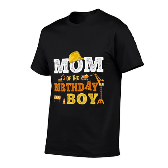 Dad Mom Of The Birthday Boy Kid Construction Matching Family  Stretchy T-Shirt