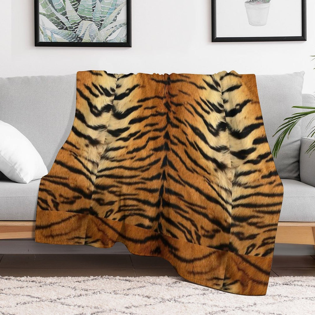 Tiger Pattern Lover Anti-pilling Throw Blanket