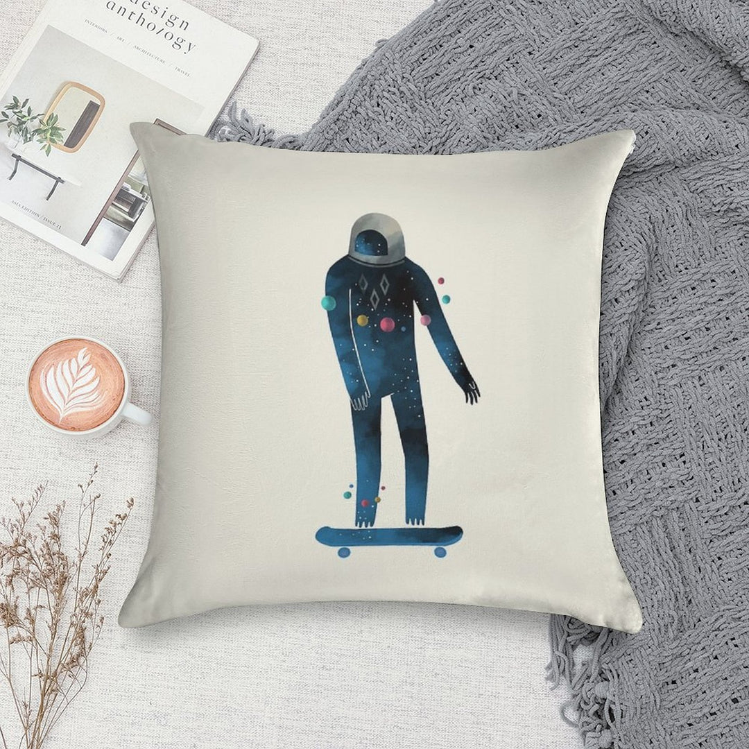 SkateSpace Soft Hidden Zipper Throw Pillow