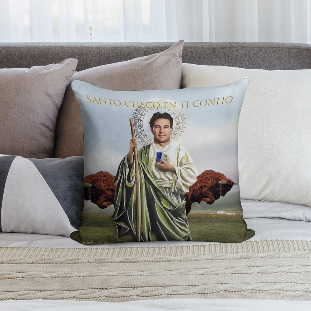 San Checo of The Tyres Soft Washable Throw Pillow