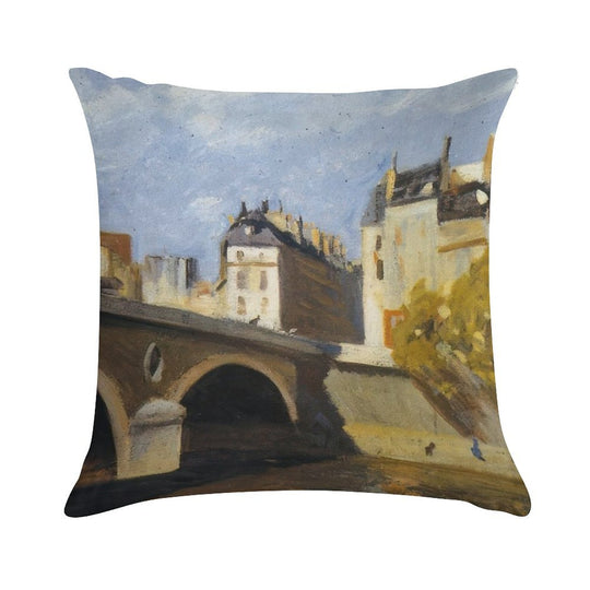 Bridge on The Seine   1909 by Edward Hopper Soft Style Accent Throw Pillow