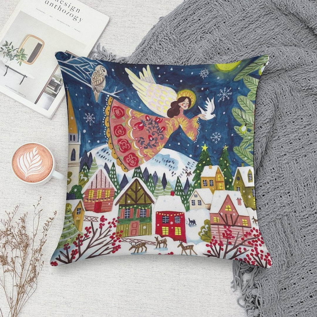 Christmas Angel of Peace Soft Easy Maintenance Throw Pillow