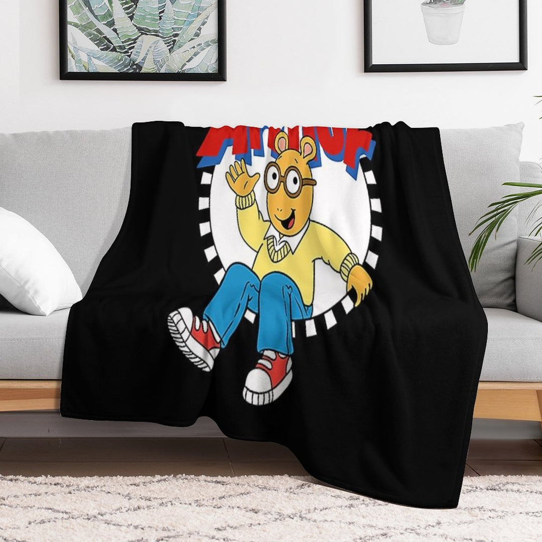 Arthur Cartoon Sustainable Throw Blanket