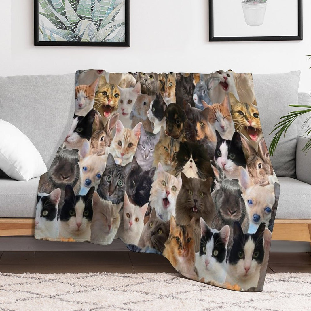 Cute Pets Pattern Anti-pilling Throw Blanket