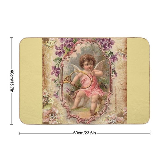 Vintage Angel, Victorian Angel  Long-Lasting Bath Mat