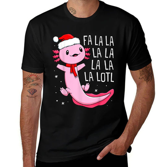 Funny Fa La La Lotl Axolotl Toddler Kids Boys Christmas Xmas  Polyester Blend T-Shirt