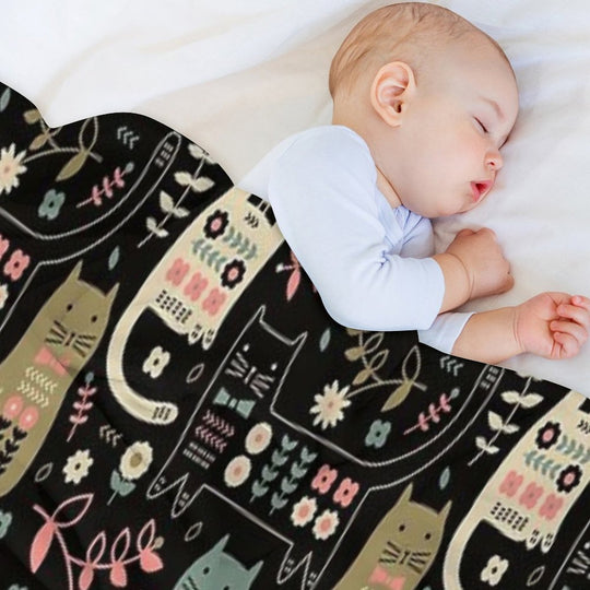 Cat Folk Compact Throw Blanket