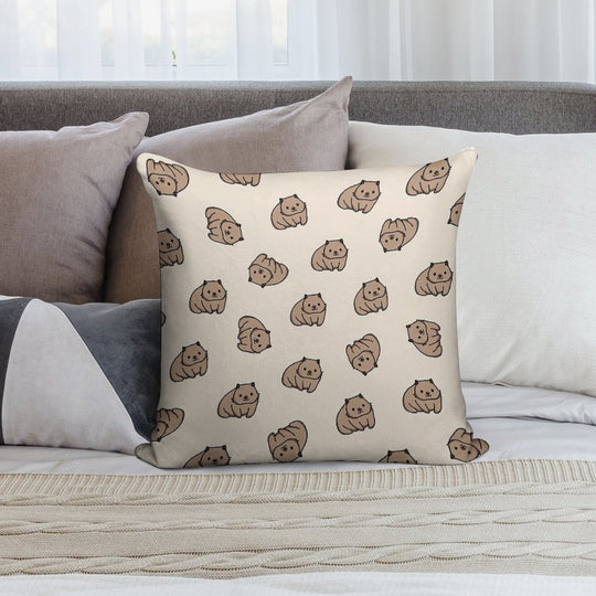 Wombat Soft Hidden Zipper Throw Pillow