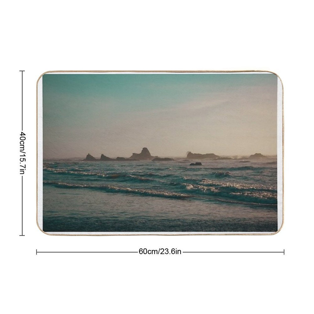 Ruby Beach at Sunset – Olympic National Park, Washington Coast  Long-Lasting Bath Mat