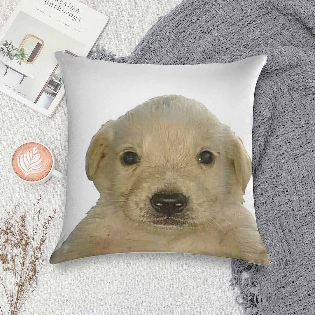 Jotchua Meme Jotchua Dog Soft Hidden Zipper Throw Pillow