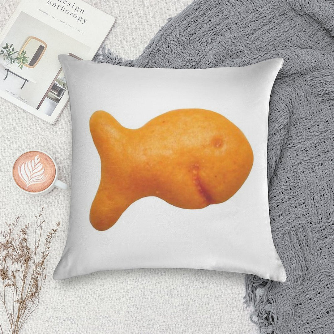 Goldfish Cracker Soft Shrink-Resistant Throw Pillow
