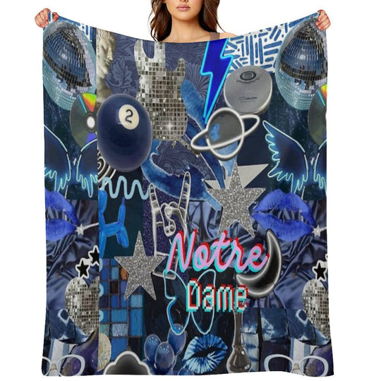 Notre Dame Indiana COLLAGE Easy Care Throw Blanket