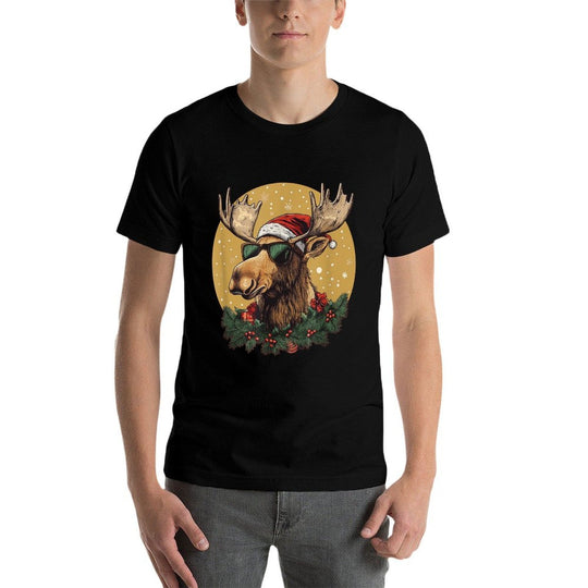 Sunglasses Christmas Moose Bringing The Holiday Vibes  Quick-drying T-Shirt