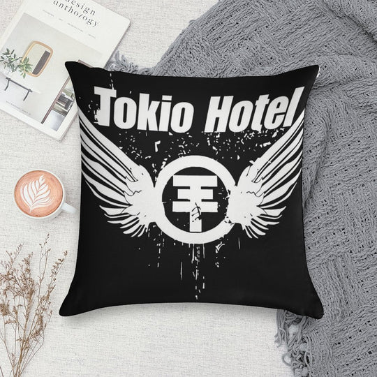 Tokio Hotel Merch Tokio Hotel Logo Soft Warmth Comfort Throw Pillow