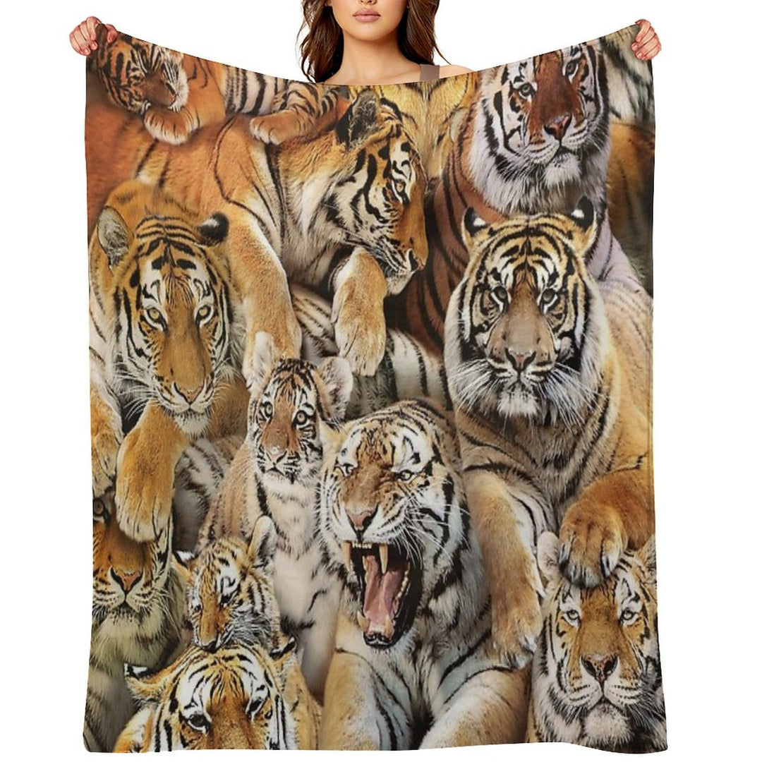 Tigers Travel-friendly Throw Blanket