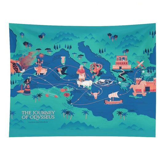 Odyssey Map - Safe for Work Tapestry