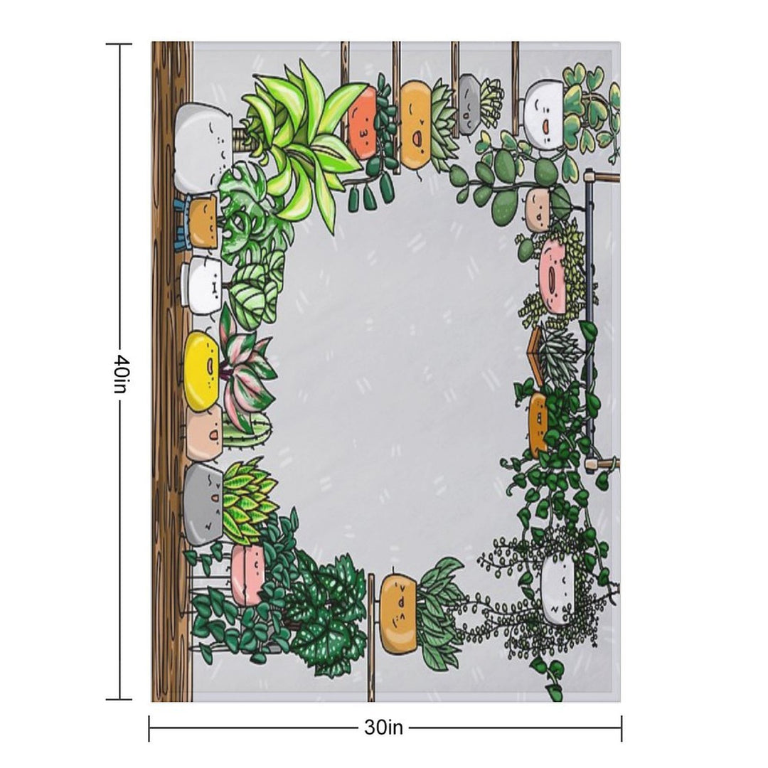 Plant Buddies All Around Quick-dry Throw Blanket