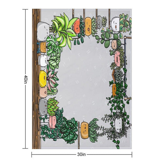 Plant Buddies All Around Quick-dry Throw Blanket