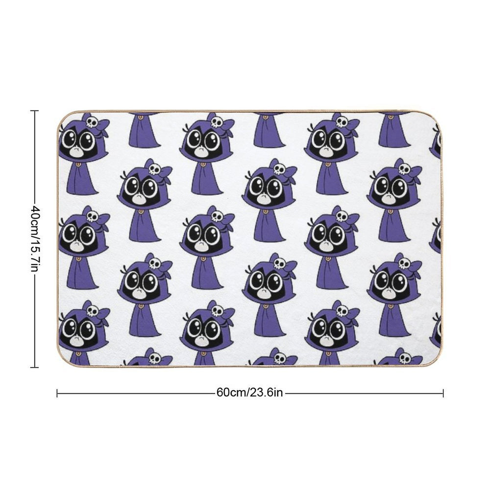 Chibi Raven Baby  Long-Lasting Bath Mat