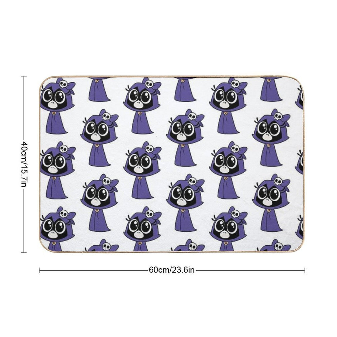 Chibi Raven Baby  Long-Lasting Bath Mat