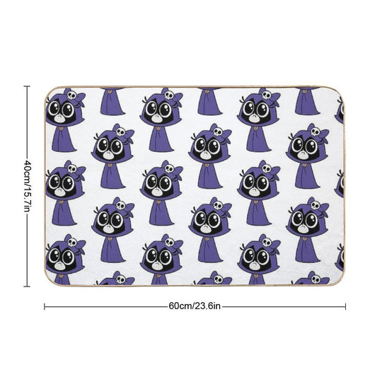 Chibi Raven Baby  Long-Lasting Bath Mat