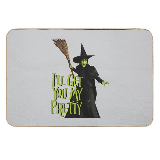 Funny Vintage Witch L'll Get You My Pretty  Long-Lasting Bath Mat