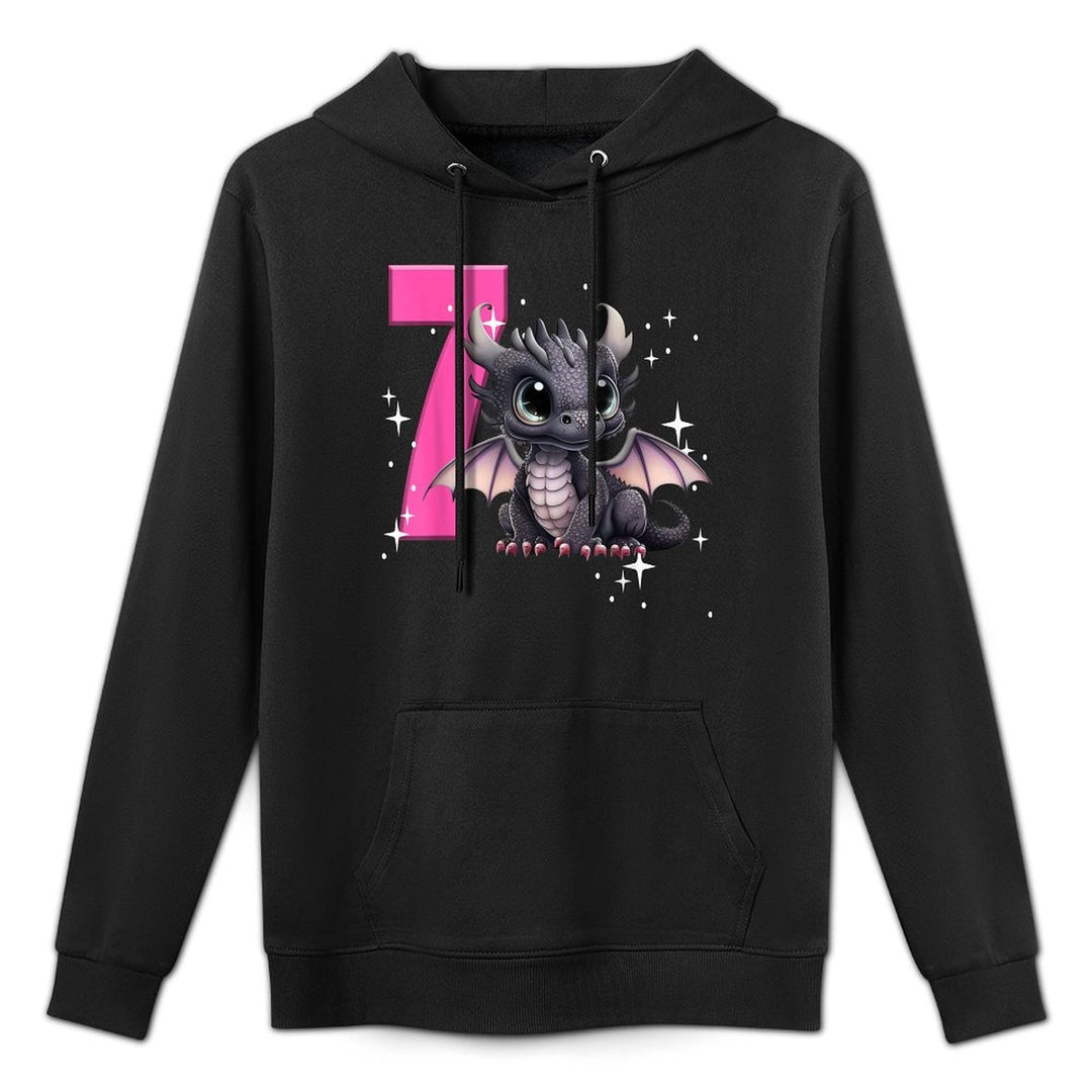 7th Birthday Dragon Party Birthday Girl Pink 7 Seven Moisture-Wicking Hoodie