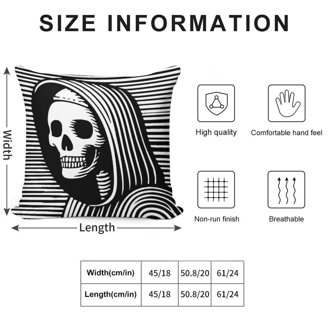 The Hooded Wanderer Soft Hidden Zipper Throw Pillow