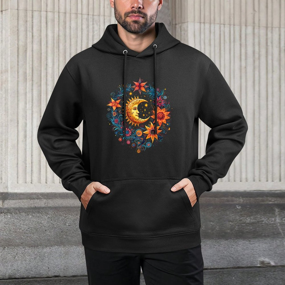 Mystic Sun And Moon Woman Mystical Flowers Aesthetic Unisex Design Hoodie