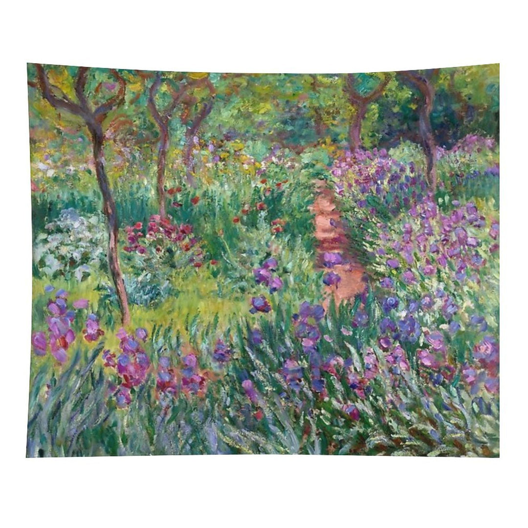 The Artist's Garden at Giverny by Claude Monet Tapestry