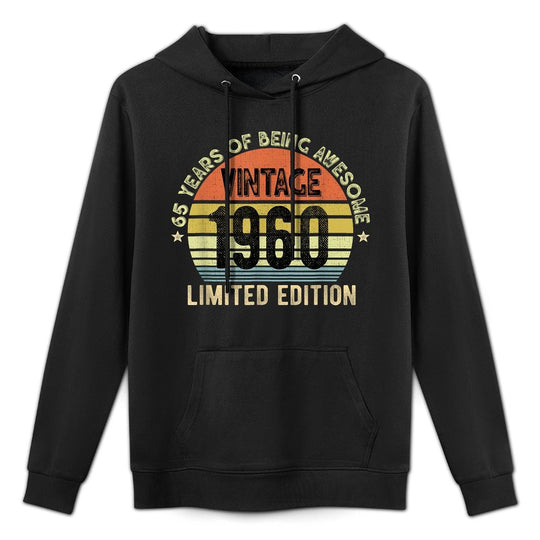 Vintage 1960 Limited Edition 65-Year-Old Gifts 65th Birthday All-Day Comfort Hoodie