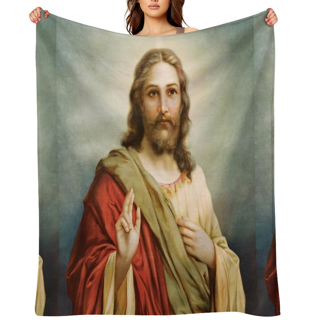 Jesus Christ Painting Velvety-soft Throw Blanket