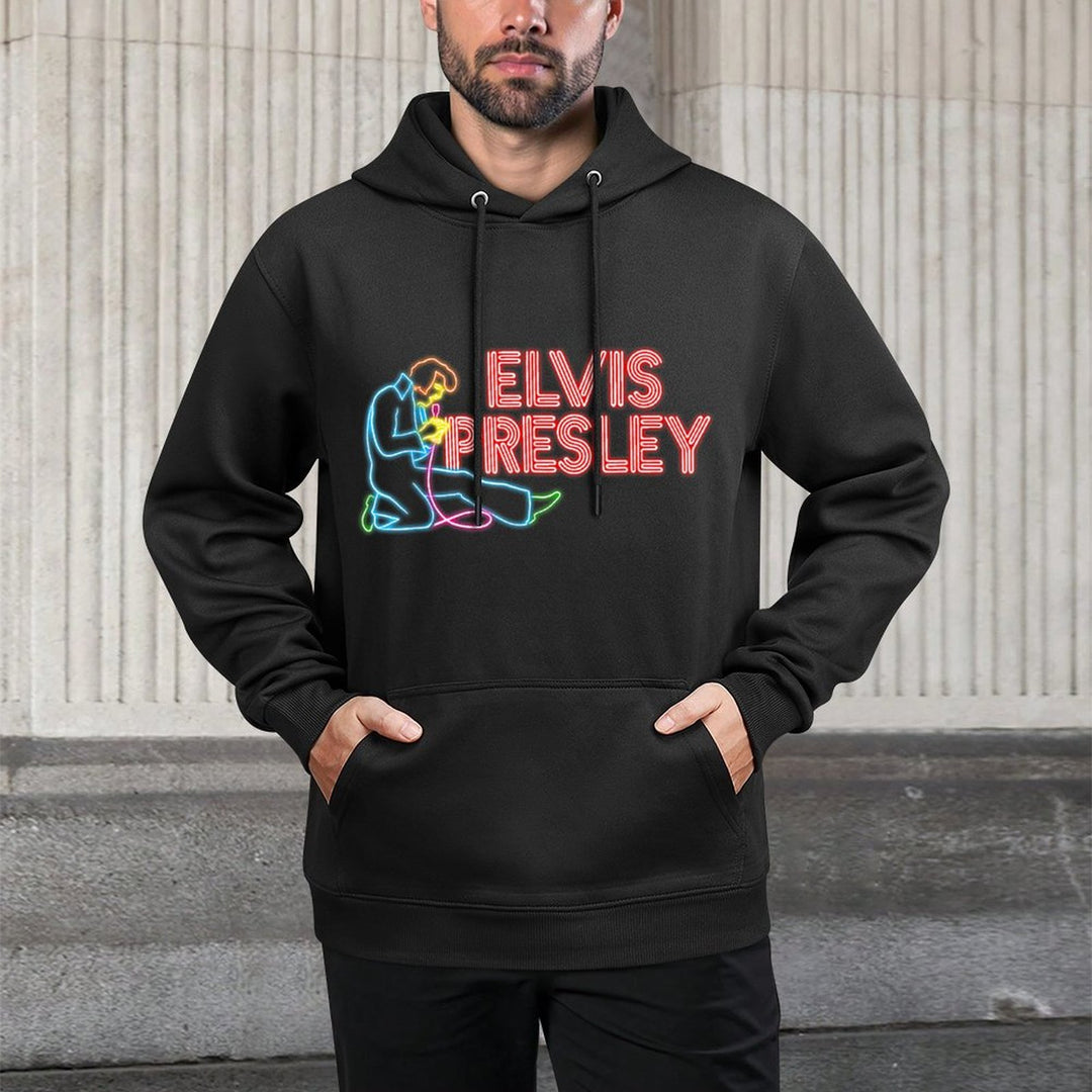 Elvis Presley Official Elvis Neon Sign Versatile Streetwear Hoodie