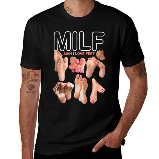 MILF Man I Love Feet Funny Sexy Inappropriate Saying Quote  Odor-resistant T-Shirt