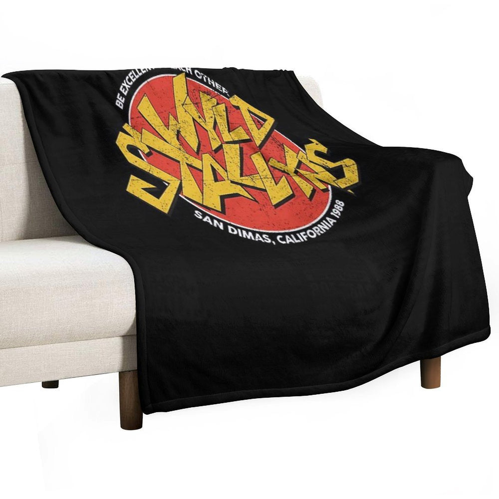 Bill Ted Wild Stallyns Band Patch 70 Comfort Throw Blanket