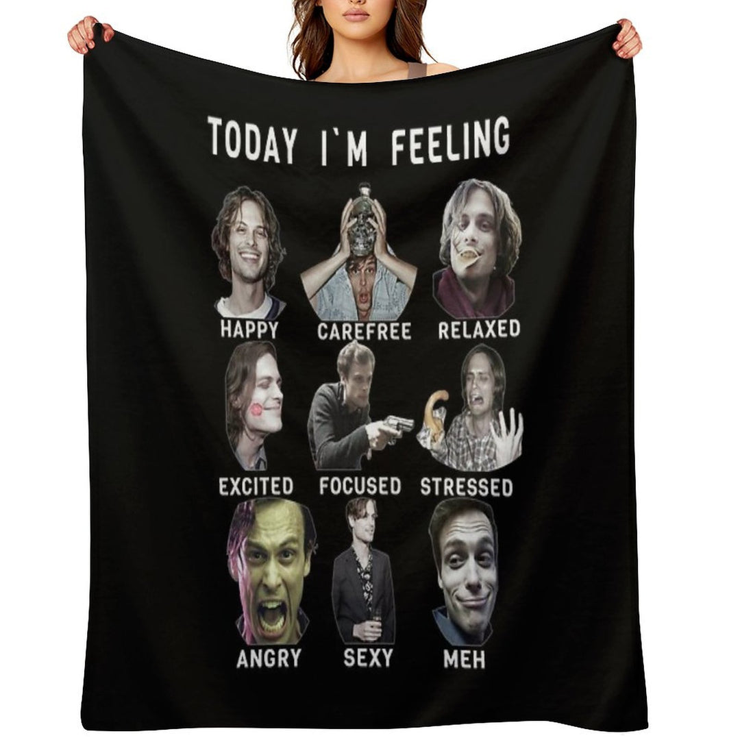 Spencer Reid - Matthew Gray Gubler - Funny Feelings Premium Throw Blanket