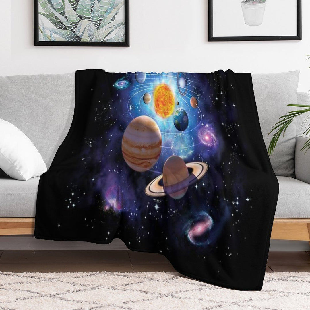 Solar System Durable Throw Blanket