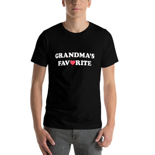 Grandmas Favorite (with Red Heart)  Polyester Blend T-Shirt