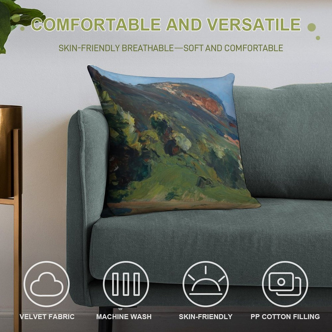 Bluff   1919 by Edward Hopper Soft Reinforced Edging Throw Pillow