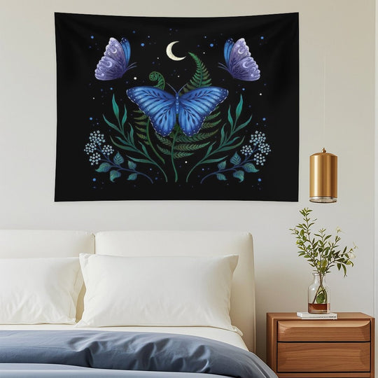 Blue Morpho Butterfly Tapestry