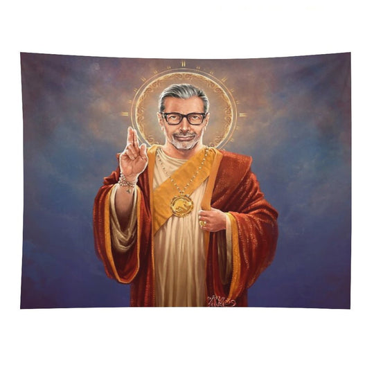 Saint Jeff of Goldblum, Jeff Goldblum Original Religious Painting Tapestry